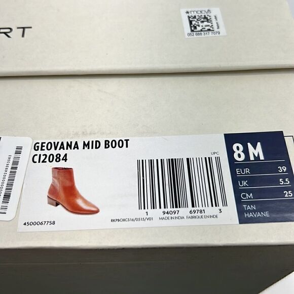 Rockport Geovana Mid Boot- Tan Havane- Size 8 M- NIB - Picture 7 of 7